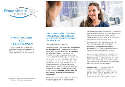 Frauenklinik an der Elbe - operative Gynäkologie Hamburg